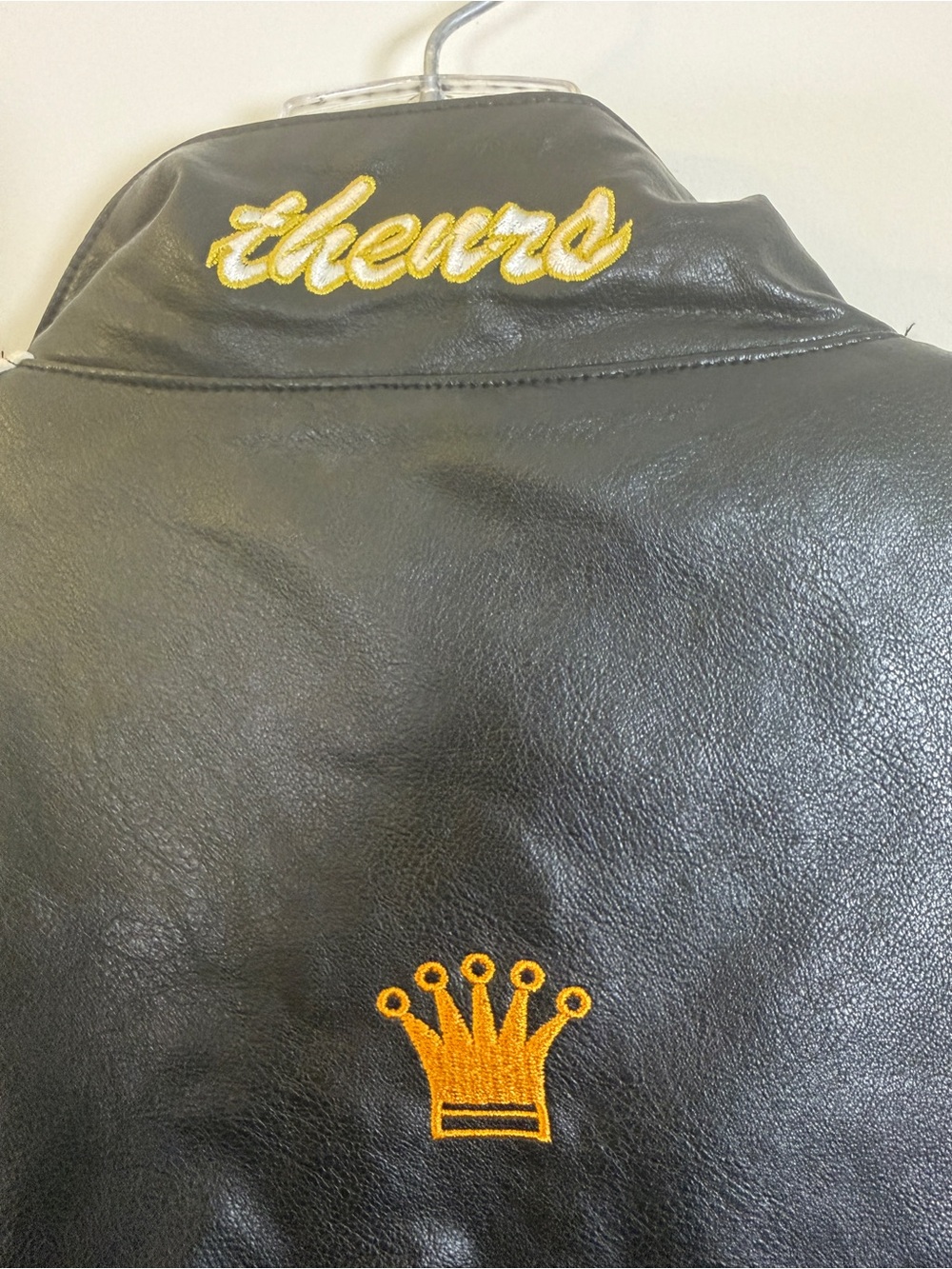 Aelfric Eden Black Varsity-Style 'Champs' Embroidered Bomber Jacket - Picture 6 of 6